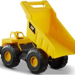 CAT Construction Toys, Construction Fleet 10" Dump Truck Toy - Heavy‑Duty Plastic, Working Tilting Bed & Free‑Rolling Wheels, Indoor/Outdoor Sandbox Truck for Toddlers & Kids Ages 2-6