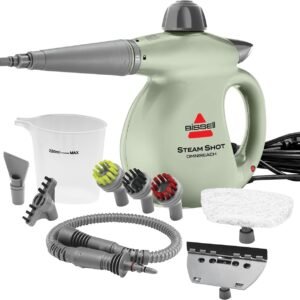 BISSELL® Steam Shot™ OmniReach handheld portable steam cleaner for tile, grout, windows, bathrooms, kitchens, fabric steaming tool