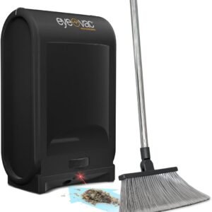 EyeVac Pro Touchless Vacuum Automatic Dustpan - Ultra Fast & Powerful - Great for Sweeping Salon Pet Hair Food Dirt Kitchen, Corded Canister Vacuum, Bagless, Automatic Sensors, 1400 Watt (Black)