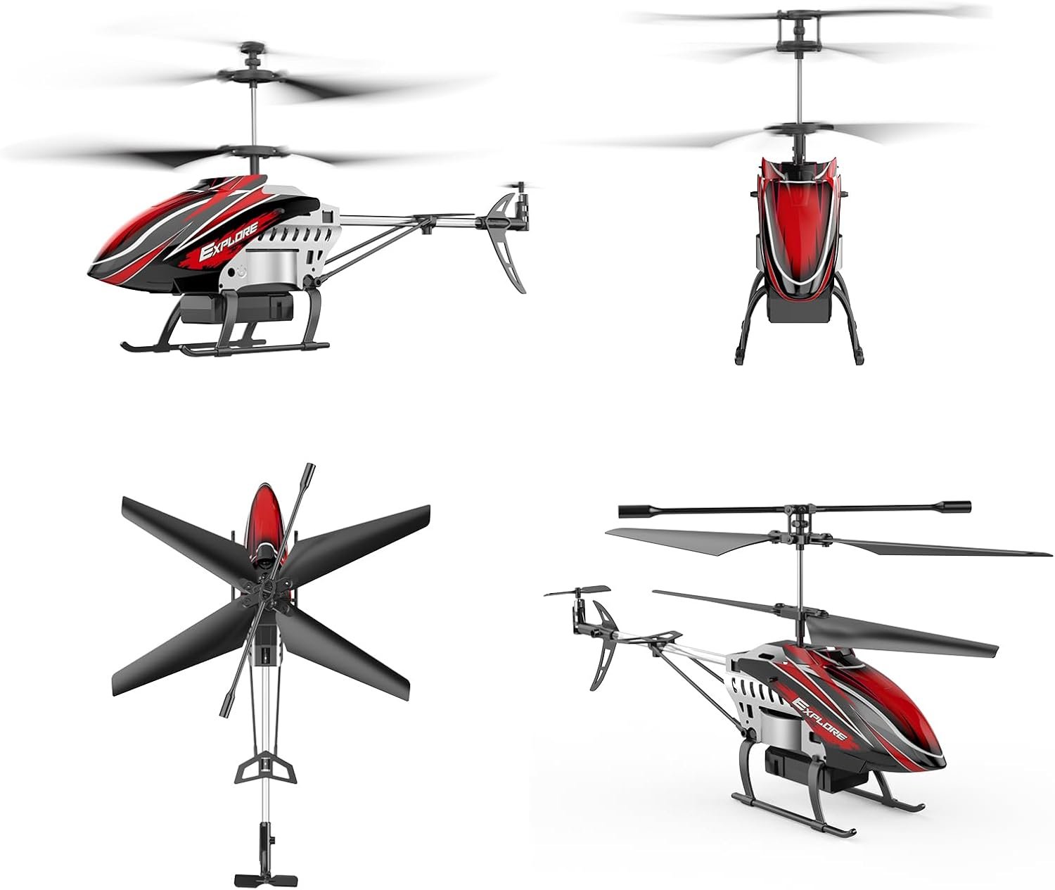 RC Helicopter, Remote Control Helicopter for Kids with 30Mins Flight(2 Batteries), 7+1 LED Light Modes, Altitude Hold, RC Toys for Boys Girls - Image 4