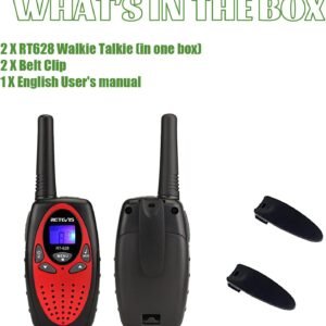 Retevis RT628 Walkie Talkies for Kids,Toys Gifts for 6-12 Years Old Boys Girls,Long Range 2 Way Radio 22CH VOX,Birthday Gift,Family Walkie Talkie for Camping Hiking Indoor Outdoor