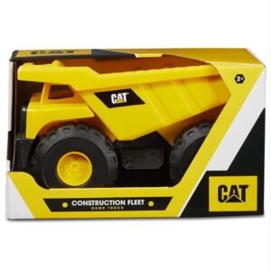 CAT Construction Toys, Construction Fleet 10" Dump Truck Toy - Heavy‑Duty Plastic, Working Tilting Bed & Free‑Rolling Wheels, Indoor/Outdoor Sandbox Truck for Toddlers & Kids Ages 2-6