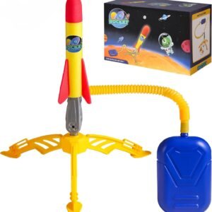Rocket Launcher for Kids - 2 Rockets - Outdoor Fun Toy Gift for Boys & Girls - Soft Foam Blaster Set Soars Up to 100 Feet - Ages 3 & Up