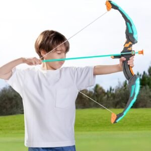 JOYIN Kids Bow and Arrow Set, LED Light Up Archery Toy Set with 9 Suction Cup Arrows, Target & Arrow Case, Indoor and Outdoor Hunting Play Gift Toys for Kids, Boys & Girls Ages 6-12