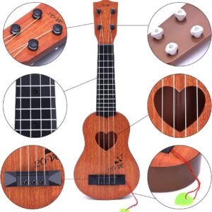 YEZI Kids Toy Classical Ukulele Guitar Musical Instrument, Brown