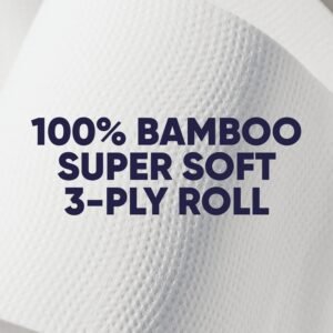 Save Trees Bamboo Toilet Paper -24 Rolls Of Septic Safe Organic Toilet Paper 3-ply, 300 Sheets Per Roll - PFAs Free, FSC Certified, Plastic & Chemical Free - For Home, Boat & RV Use