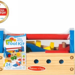 Melissa & Doug Take-Along Tool Kit Wooden Construction Toy (24 pcs)