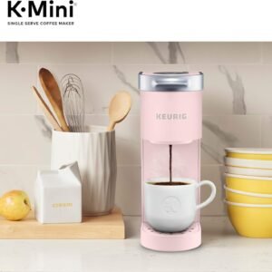 Keurig K-Mini Single Serve K-Cup Pod Coffee Maker, 6 to 12oz Brew size, with Cord Storage, Perfect for Small Spaces, Dusty Rose