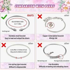 COO&KOO Girls Charm Bracelet Making Kit: Unicorn Jewelry Making Kit Gifts Crafts for Girl 8-12 A Perfect Girls Toy for Ages 6 7 8 9 10 Girl That Imagination Self-Expression and Inspires Creativity