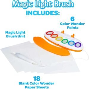 Crayola Color Wonder Magic Light Brush, Mess Free Painting Station for Kids, Toddler Toys & Activities, Holiday & Christmas Gifts for Kids, Ages 3+