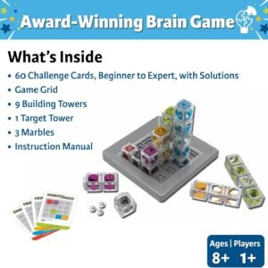 ThinkFun Gravity Maze - Falling Marble Logic Game - Challenging STEM Toy for Kids 8-12 - Gravity Marble Maze - Brain-Building Fun - Educational Gift - Boosts Critical Thinking & Problem Solving