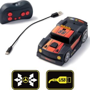 Air Hogs, Zero Gravity Racing Wall Climber, USB-C Rechargeable Wall Racer Truck, Black Indoor RC Car, Over 4-Inches, Kids Toys for Ages 4 and up