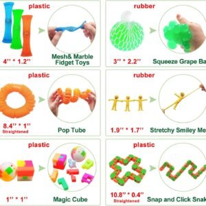 Scientoy Fidget Toy Set, 35 Pcs Sensory Toy for ADD, OCD, Autistic Children, Adults, Anxiety Autism to Stress Relief and Anti Anxiety with Motion Timer, Perfect for Classroom Reward with Gift Box