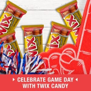 TWIX Bulk Chocolate Candy Individually Wrapped, Full Size, Caramel Chocolate Cookie Candy Bar, Perfect for Snacks, Parites, Goodie Bags, Holidays 36-Count Box