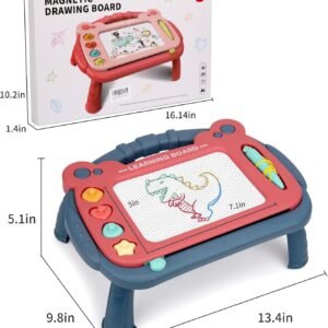Magnetic Drawing Board for Toddlers 3, Color Erasable Doodle Writing Pad, Learning Painting Sketch Pad, Best Birthday Easter Christmas Halloween Kids Toy Gifts for Boys and Girls(Blue)