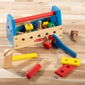 Melissa & Doug Take-Along Tool Kit Wooden Construction Toy (24 pcs)