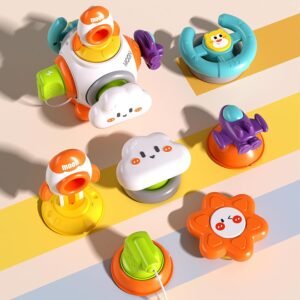 Montessori Sensory Toys for Toddlers 1-3 - Travel Activities Busy Board Cube - Baby Gifts for 6 9 12 18 Months 1 2 One Year Old Infant Boys Girls - Airplane Plane Car Travel Toys Educational Learning