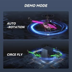 RC Helicopter, Remote Control Helicopter for Kids with 30Mins Flight(2 Batteries), 7+1 LED Light Modes, Altitude Hold, RC Toys for Boys Girls