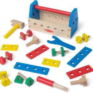 Melissa & Doug Take-Along Tool Kit Wooden Construction Toy (24 pcs)