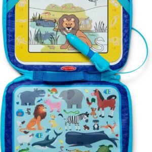 Melissa & Doug Water Wow! Take-Along Reusable Color-Reveal Drawing Set Mess-Free Multi-Activity Pad with Water PenTravel Toy for Toddlers & Kids Ages 3+