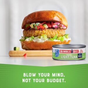 Bumble Bee Chunk Light Tuna In Water, 5 oz Cans (Pack of 24) - Wild Caught Skipjack Tuna - 23g Protein Per Serving - MSC Certified Sustainable Seafood, Non-GMO, Gluten Free, Kosher