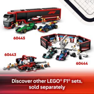 LEGO City F1 Driver with McLaren Race Car Toy - Model Car Building Toy Kit for Kids, Boys and Girls, Ages 6+ - F1 Collectible for Fans - with a Driver Minifigure - Gift Idea for Birthdays - 60442