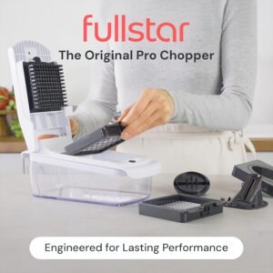 Fullstar The Original Pro Chopper - Vegetable Chopper and Spiralizer, Food Chopper with Container, Fruit Slicer, Kitchen Gadgets & Gifts, Home Essentials (4 in 1, White)