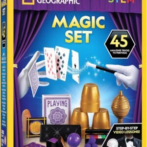 National Geographic Kids Magic Set - 45 Magic Tricks for Kids to Perform with Step-by-Step Video Instructions for Each Trick Provided by a Professional Magician, Toys for Boys and Girls
