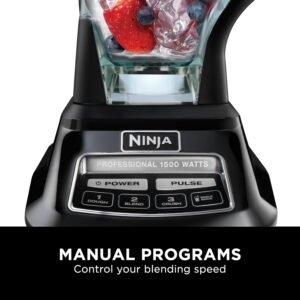 Ninja Mega Kitchen System, 1500W, 72 oz. Full-Size Blender & 8-Cup Food Processor with (2) 16 oz. To-Go Cups, Total Crushing Technology - Smoothies, Ice Crushing, Purees, Dough & More, Black, BL770