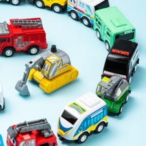 JOYIN 18 Pcs Pull Back City Cars and Trucks Toy Vehicles Set, Friction Powered Cars Toys for Toddlers, Kids Stocking Stuffers, Treasure Box Gifts for Classroom, Christmas Great Gifts for Grandkids