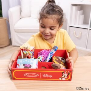 Melissa & Doug Disney Snacks & Popcorn Wooden Play Food Set – 24 Pieces | Mickey Mouse, Minnie, Wooden Toy for Boys and for Girls 3+ - FSC Certified