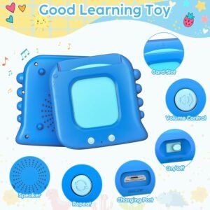 Talking Flash Cards,Kids Toddler Flash Cards with 240 Sight Words,Montessori Toys,Autism Sensory Toys,Speech Therapy,Learning Educational Gifts for Age 1 2 3 4 5 Years Old Boys and Girls