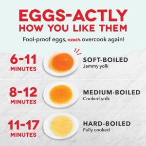 DASH Electric Rapid Egg Cooker for Hard Boiled/Poached/Scrambled Eggs or Omelets with Auto Shut-Off Feature, Black, 7 Egg Capacity