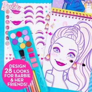 Horizon Group USA Barbie Magazine - Create Hair & Makeup Looks with 130+ Stencils, 180+ Stickers, Crayons & Pretend Makeup