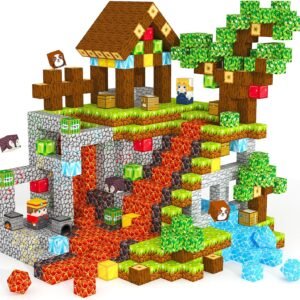 Magnetic Blocks, Magnetic Tiles Building Blocks, Magnet Cubes Toddler Kids Toys, Sensory STEM Toys for 3-5 4-6 5-7 6-8 Year Old Boys Girls Easter Birthday Gifts Travel Outdoor Kids Games (0.8IN/2CM)