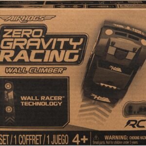 Air Hogs, Zero Gravity Racing Wall Climber, USB-C Rechargeable Wall Racer Truck, Black Indoor RC Car, Over 4-Inches, Kids Toys for Ages 4 and up
