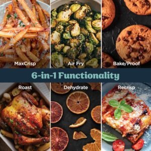 Ninja Crispi Pro 6-in-1 Glass Air Fryer | 6qt & 2.5qt Glass Containers with Storage Lids | Non-Toxic | Meal Prep, Microwave, Freezer & Dishwasher Safe | Air Fry, Bake & More | Cyberspace | AS101CY