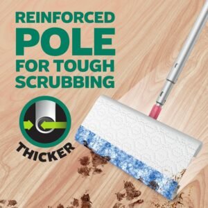 Swiffer Sweep and Mop Deluxe, Limited Edition Pink Wicked: for Good, 2-in-1 Floor Mopping and Sweeping Kit, 1 Sweeper Device, 5 Heavy Duty Dry Sweeping Cloths, 3 Heavy Duty Wet Mopping Cloths